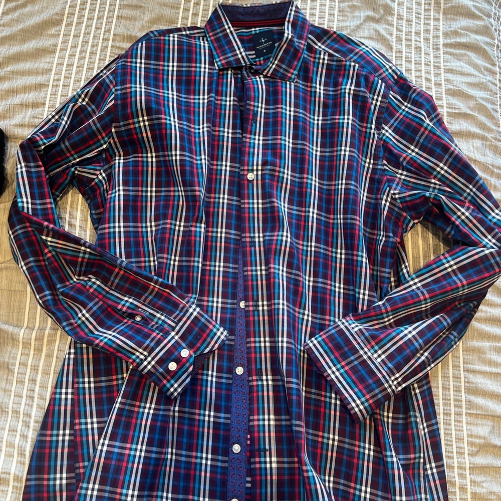 Men's Blue Plaid Shirt